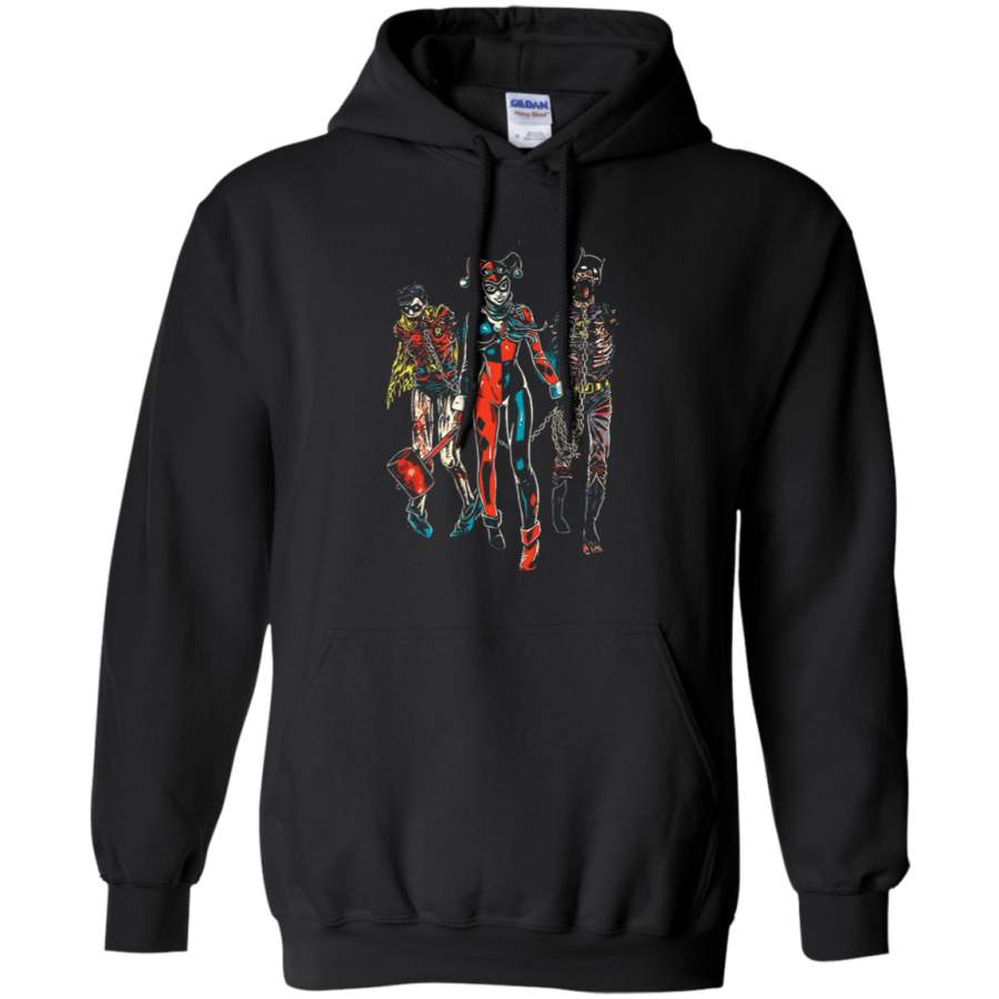 AGR Harley Quinn Zombie Batman And Robin Hoodie