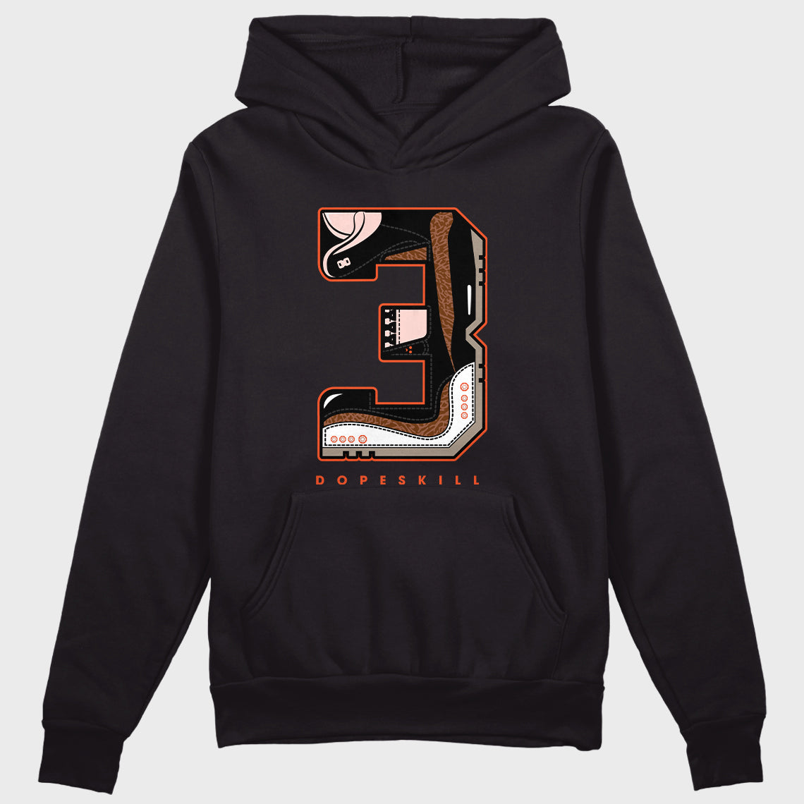 Jordan 3 “Desert Elephant” Dopeskill Hoodie Number No.3 Graphic