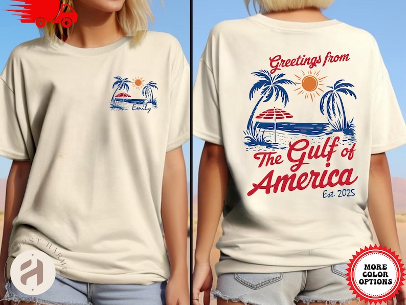 The Gulf of America Shirt, Republican Vacation Shirt, Retro Trump Shirt, Palm Trees Summer Shirt, Vintage 90s Style Beach Shirts