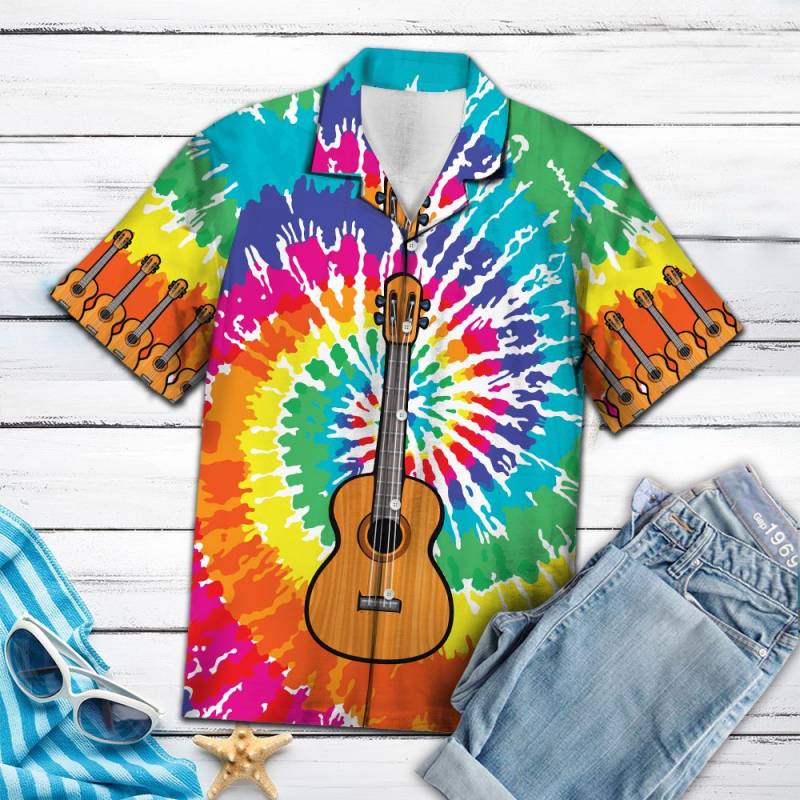 Guitar Tie Dye Hawaii Shirt Ha105881