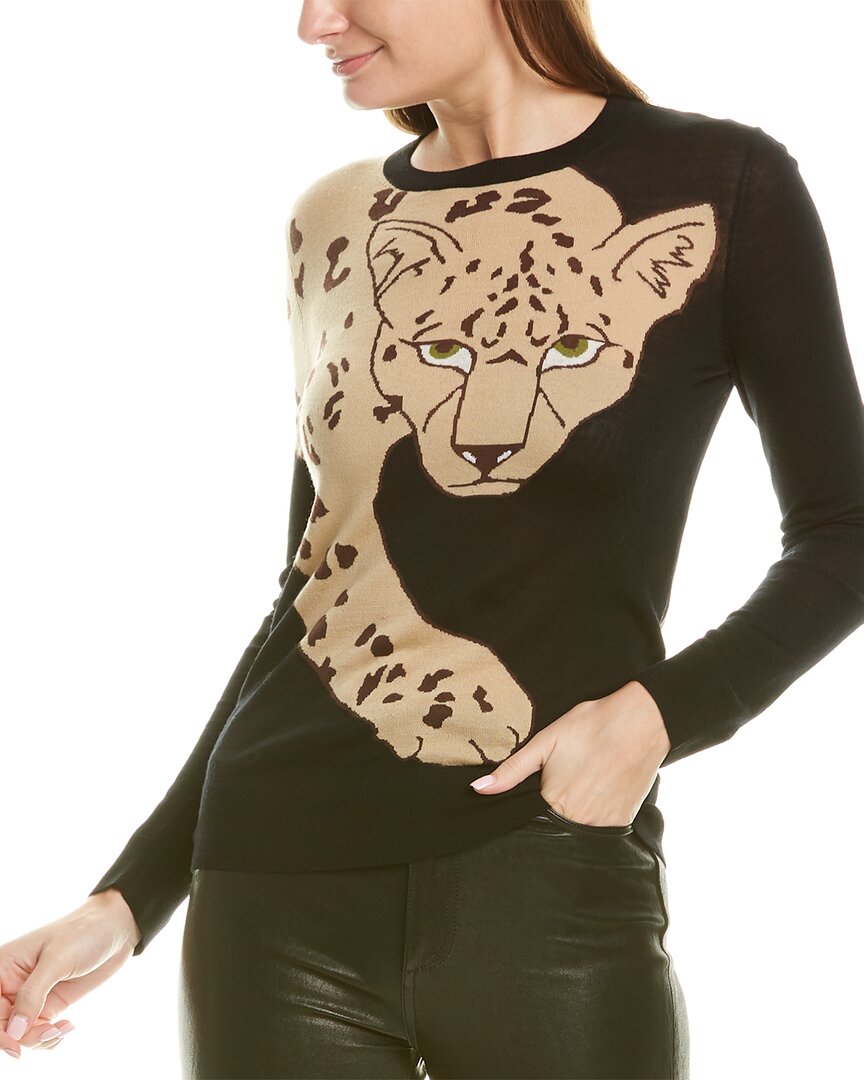 Trina Turk Leopard Wool Sweater