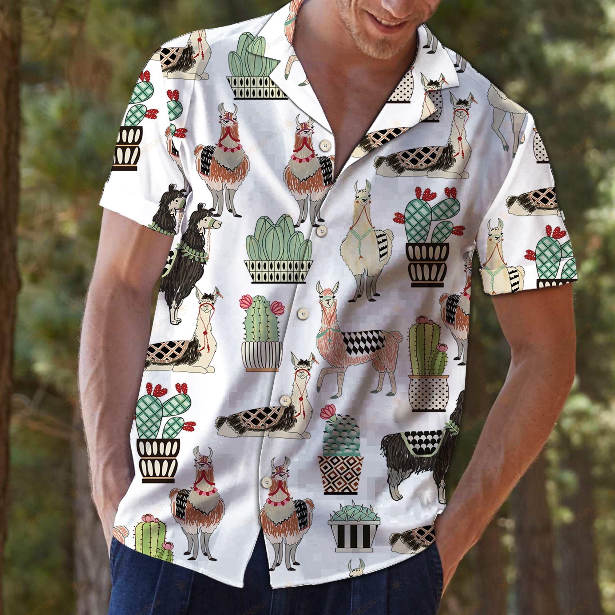 Llama Cactus Hawaiian Shirt Ha19663