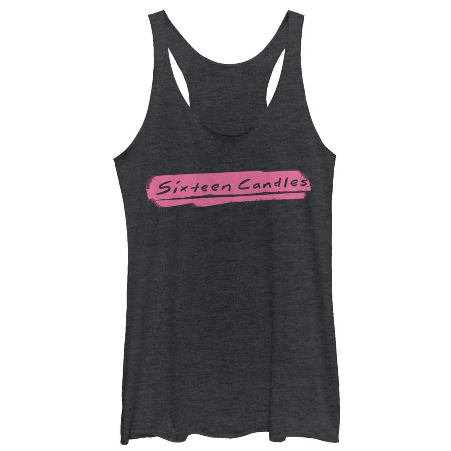 Sixteen Candles Women’s Paint Stripe Logo  Racerback Tank