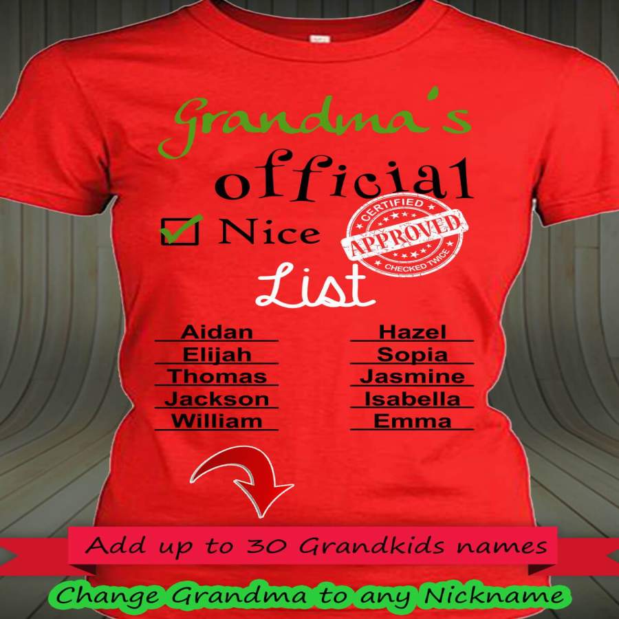 Christmas List Personalized T-shirts Hoodie Sweatshirt
