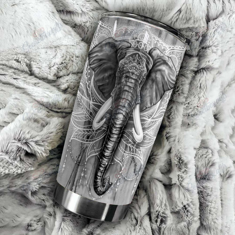 Personalized Elephant Crown Gs-Cl-Ml0604 Stainless Steel Tumbler Customize Name, Text, Number