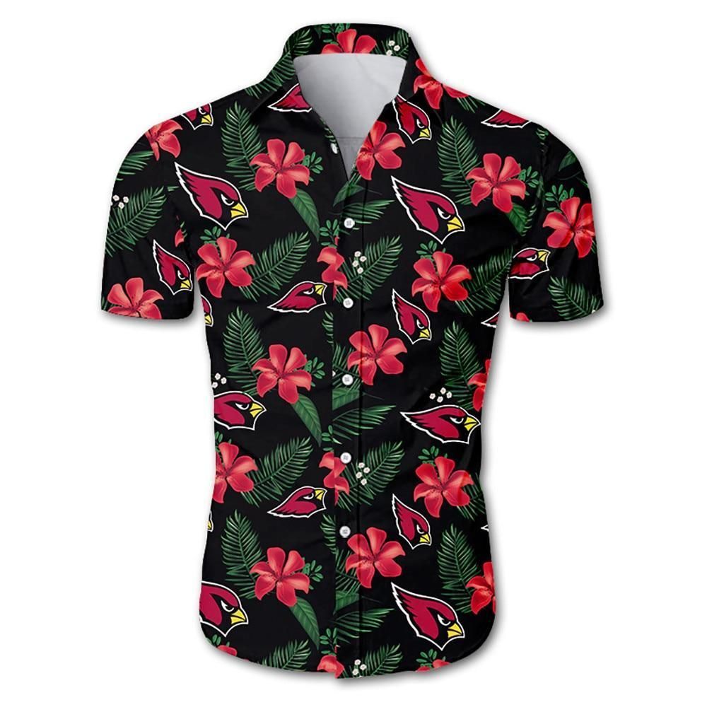 Arizona cardinals tropical flower Hawaiian Shirt