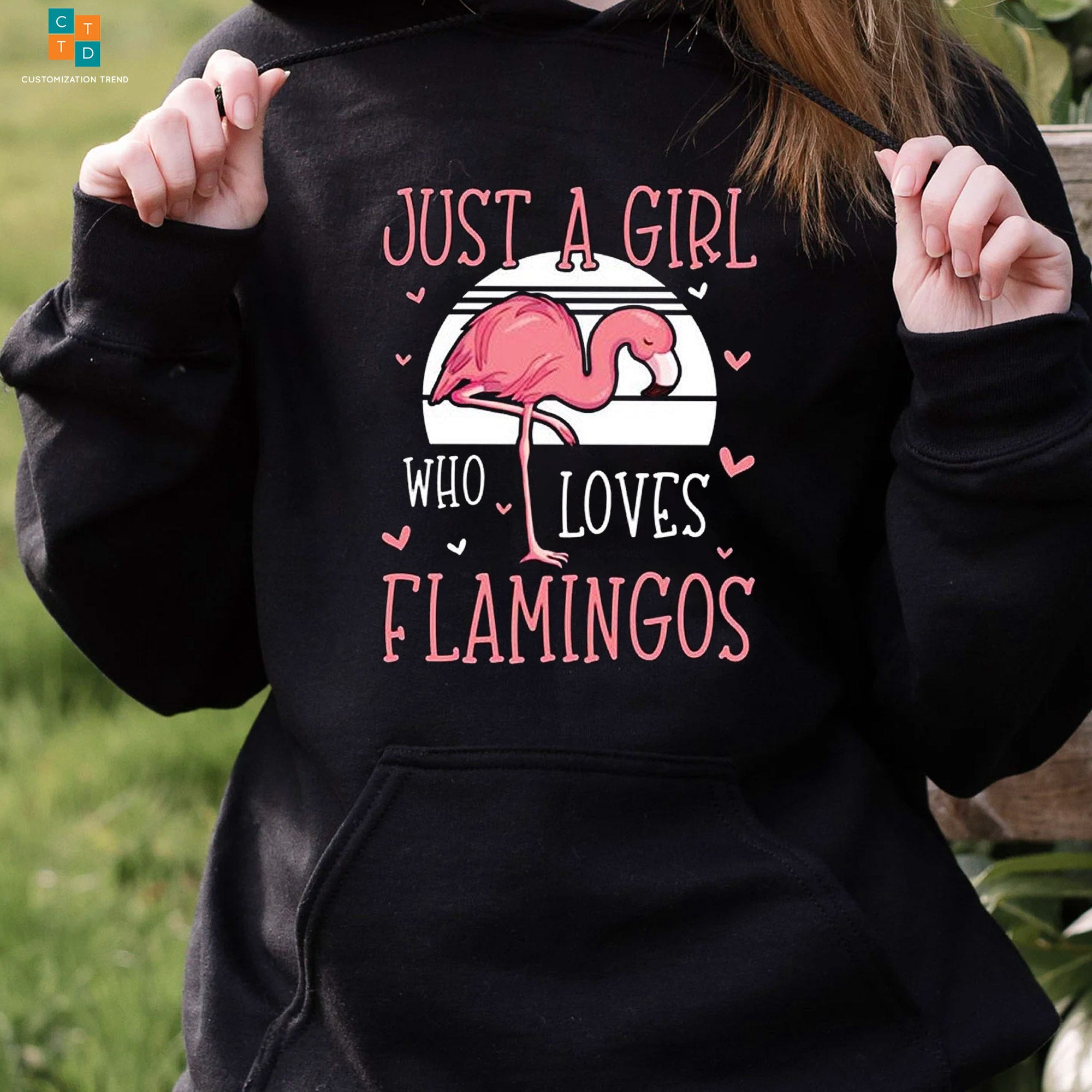 Just A Girl Who Loves Flamingo Hoodie, Shirt