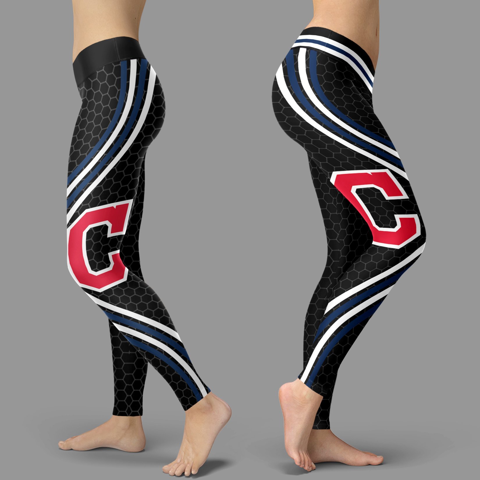 Black Curve Cleveland Indians Leggings