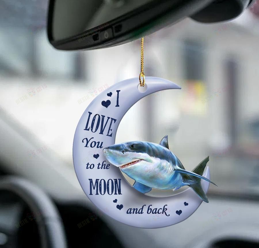 Shark Moon And Back 2 Sides Ornament