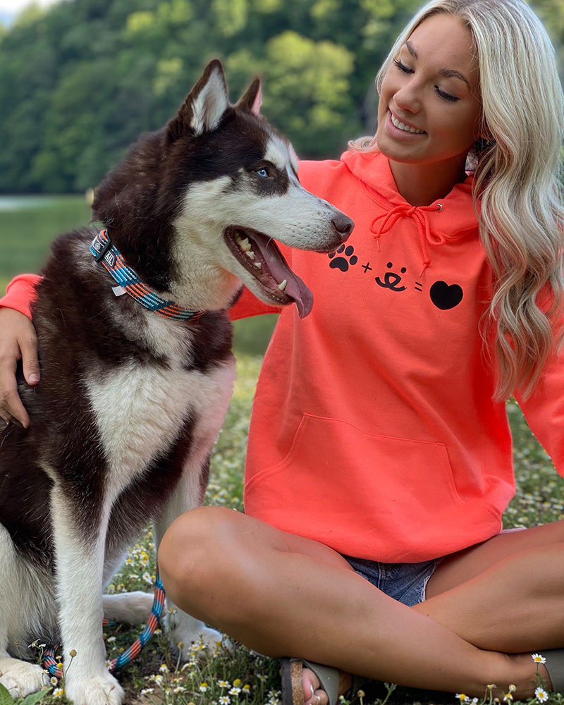 Pawz + Best Friends Equals Love Candy Orange Hoodie