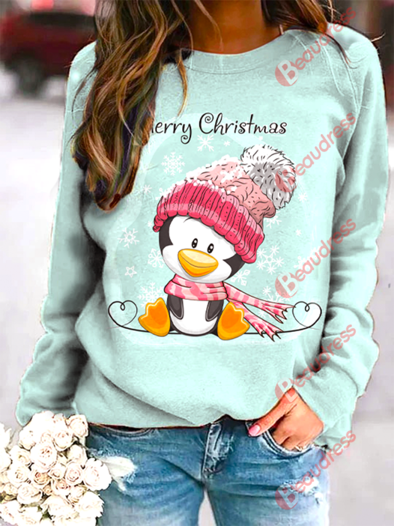 Little Penguin Printed Sweatshirt