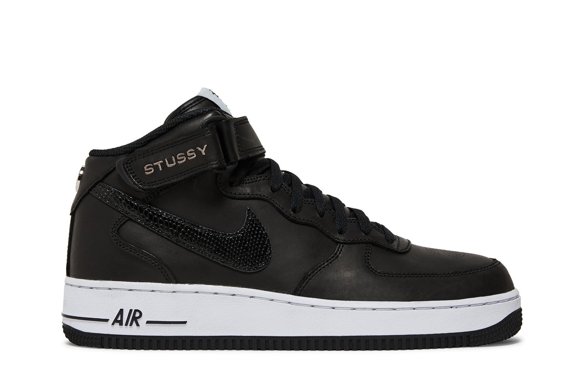 Nike Air Force 1 Mid Stussy Black White – Kohlrabis 195866263185