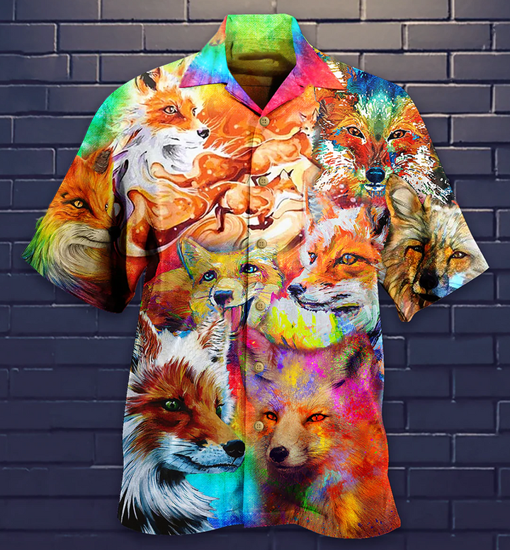 Fox Beautiful Painting Style Hawaii Shirt Ha39128