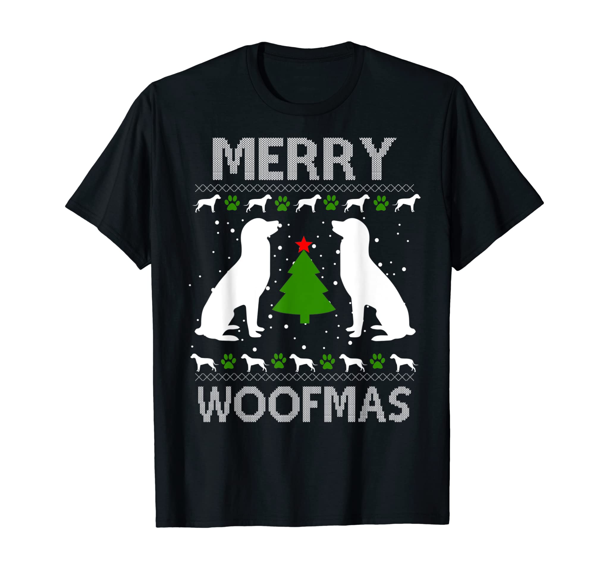 Merry Woofmas Ugly Dog tee, Ugly Sweater Style Dog T-shirt