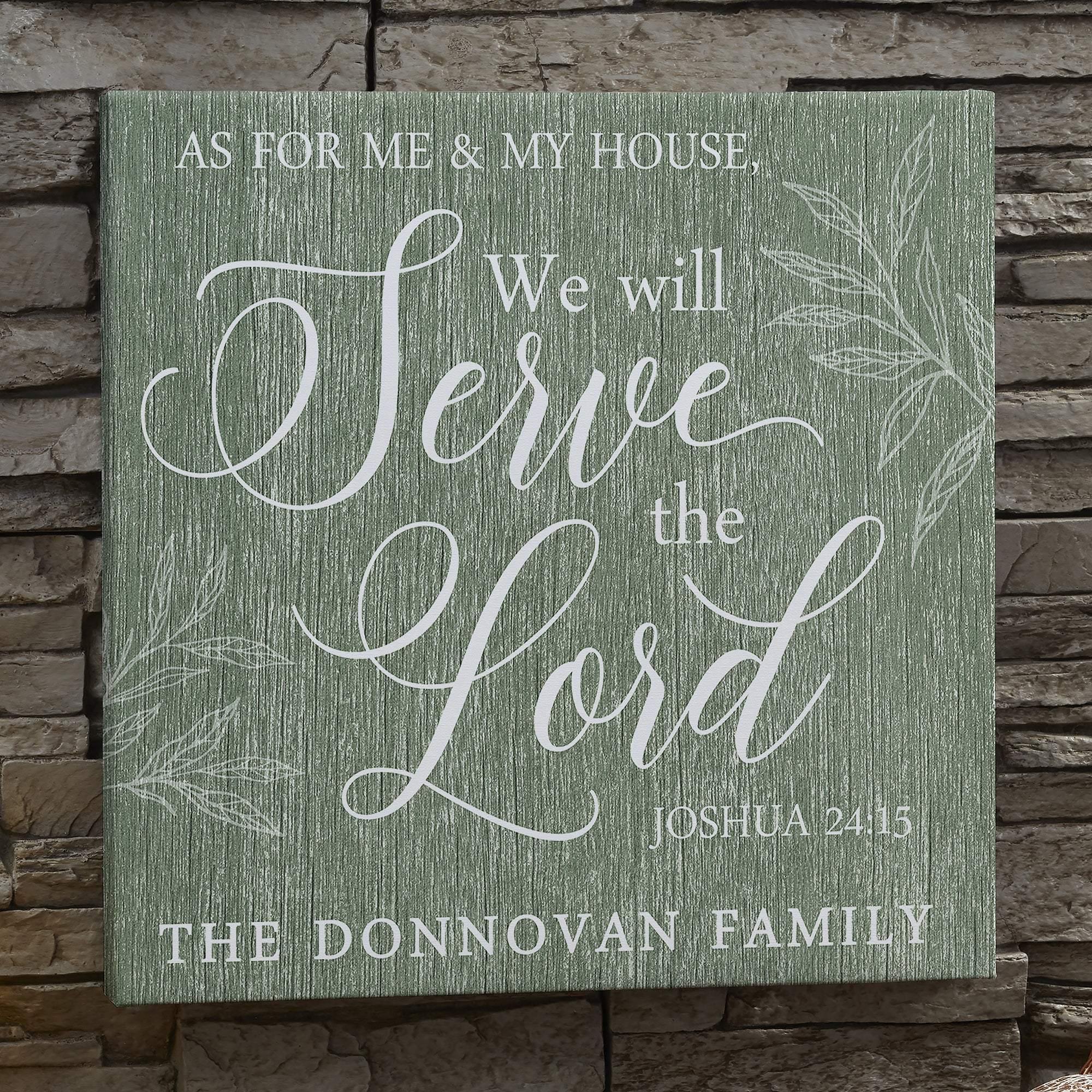 [Personalized Name & Date] We Will Serve The Lord – Perfect Gift Idea For Home, Gift For Family , Gift For Home Decor, Best Idea Gift – Matte Canvas, Wall Art, Canvas Prints