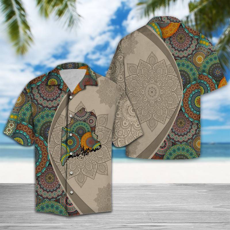 Maine Mandala Hawaiian Shirt Ha4111