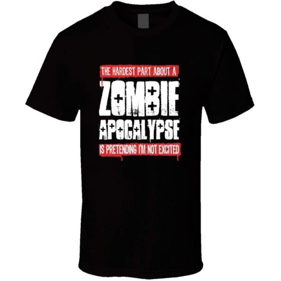 Zombie Hardest Part Apocalypse Zombieland Outbreak Response Ar15 Mens T Shirt