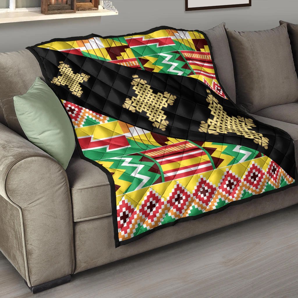 Ethiopia Kente Premium Quilt Cross Lt13