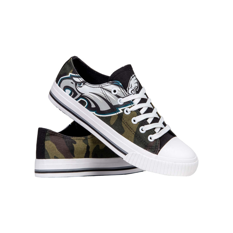 Philadelphia Eagles NFL Womens Camo Low Top Canvas Shoes