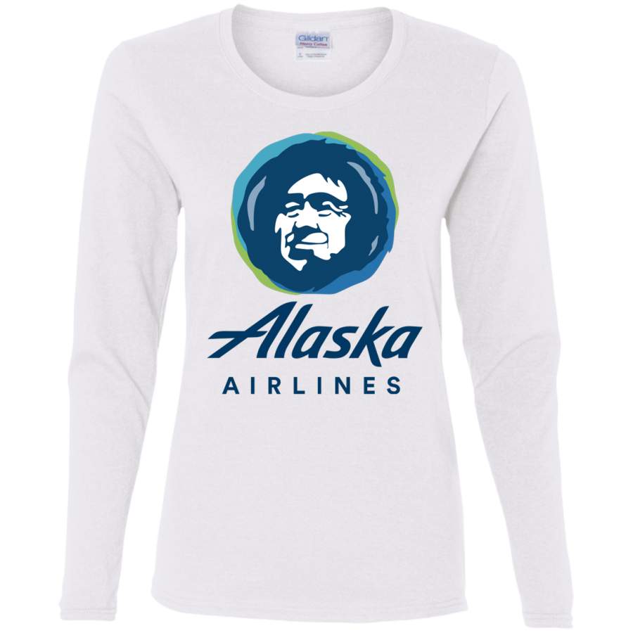 AGR Alaska Eskimo Airlines Ladies’ Cotton LS T-Shirt