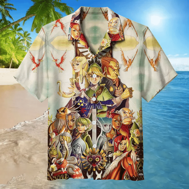 The Legend Of Zelda For Man And Woman Print Short Sleeve Hawaii Shirt Ha96310