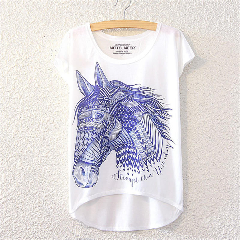 Vintage Horse Printed Women’s T-Shirt