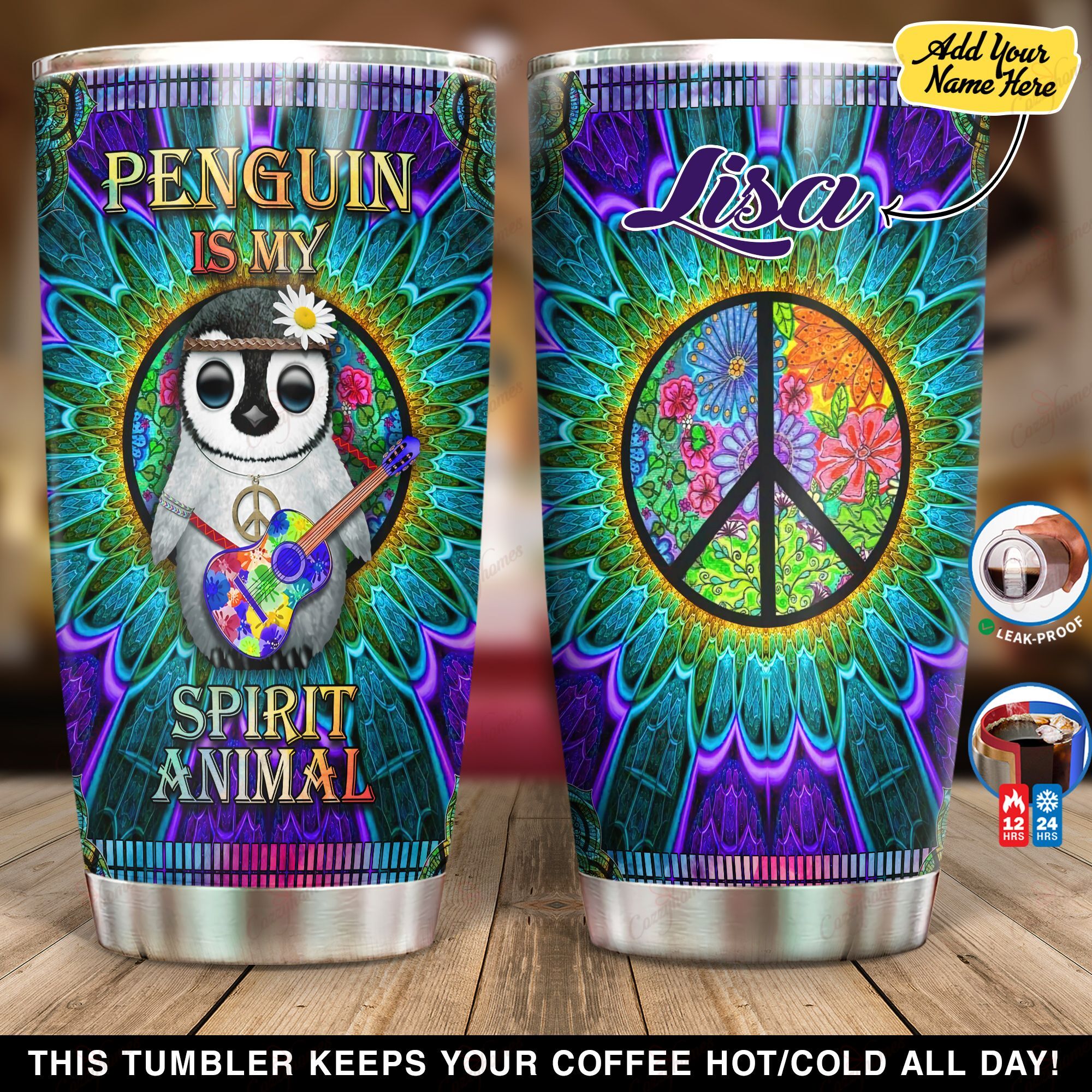 Personalized Penguin Is A Spirit Animal Hippe YP0104010XE Tumbler