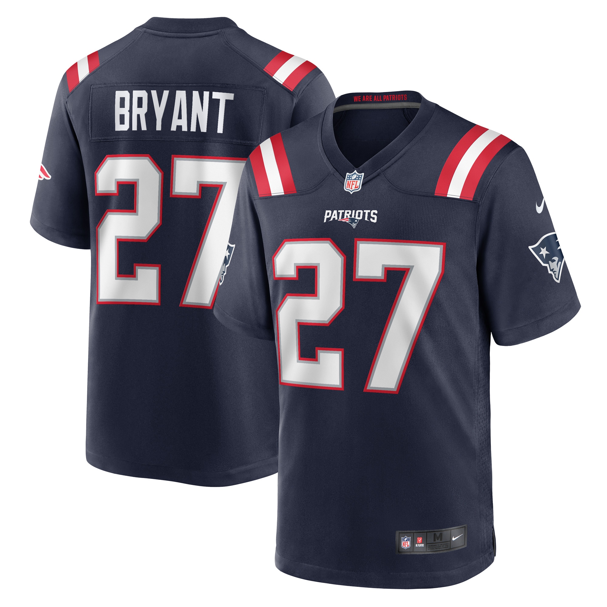 Men’s New England Patriots Myles Bryant Navy Game Player Jersey