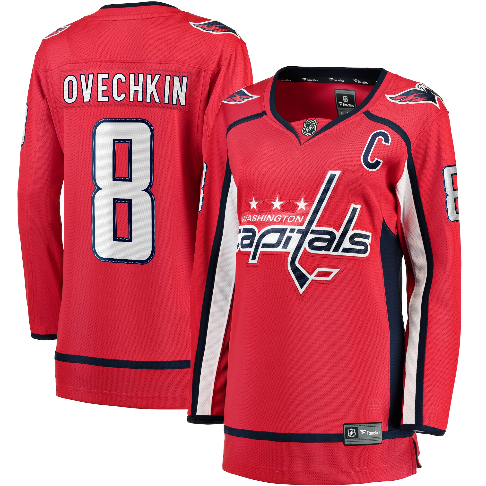 Alexander Ovechkin Washington Capitals Branded Women's Captain Patch Home Breakaway Player Jersey – Red