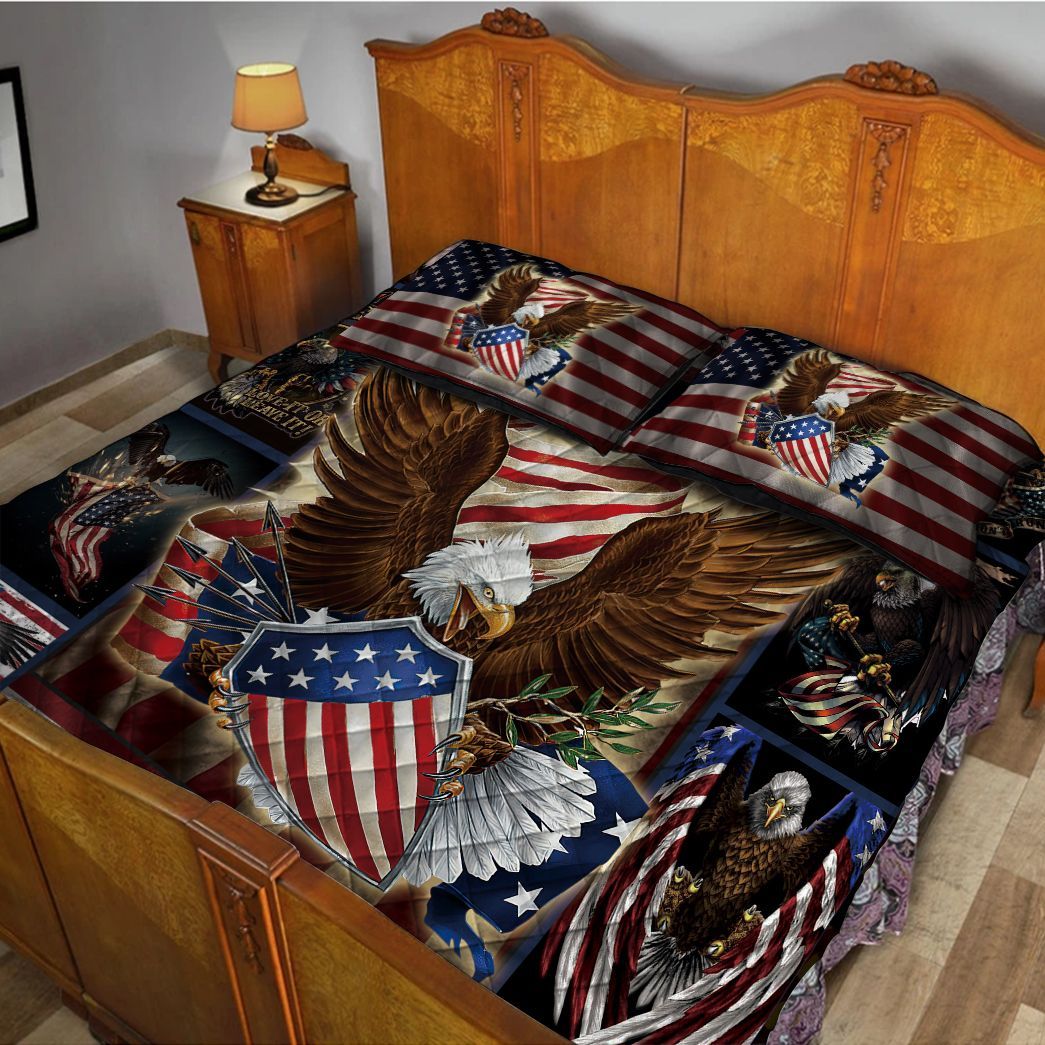 Casespring 3D Patriotic Eagle Custom Quilt Set