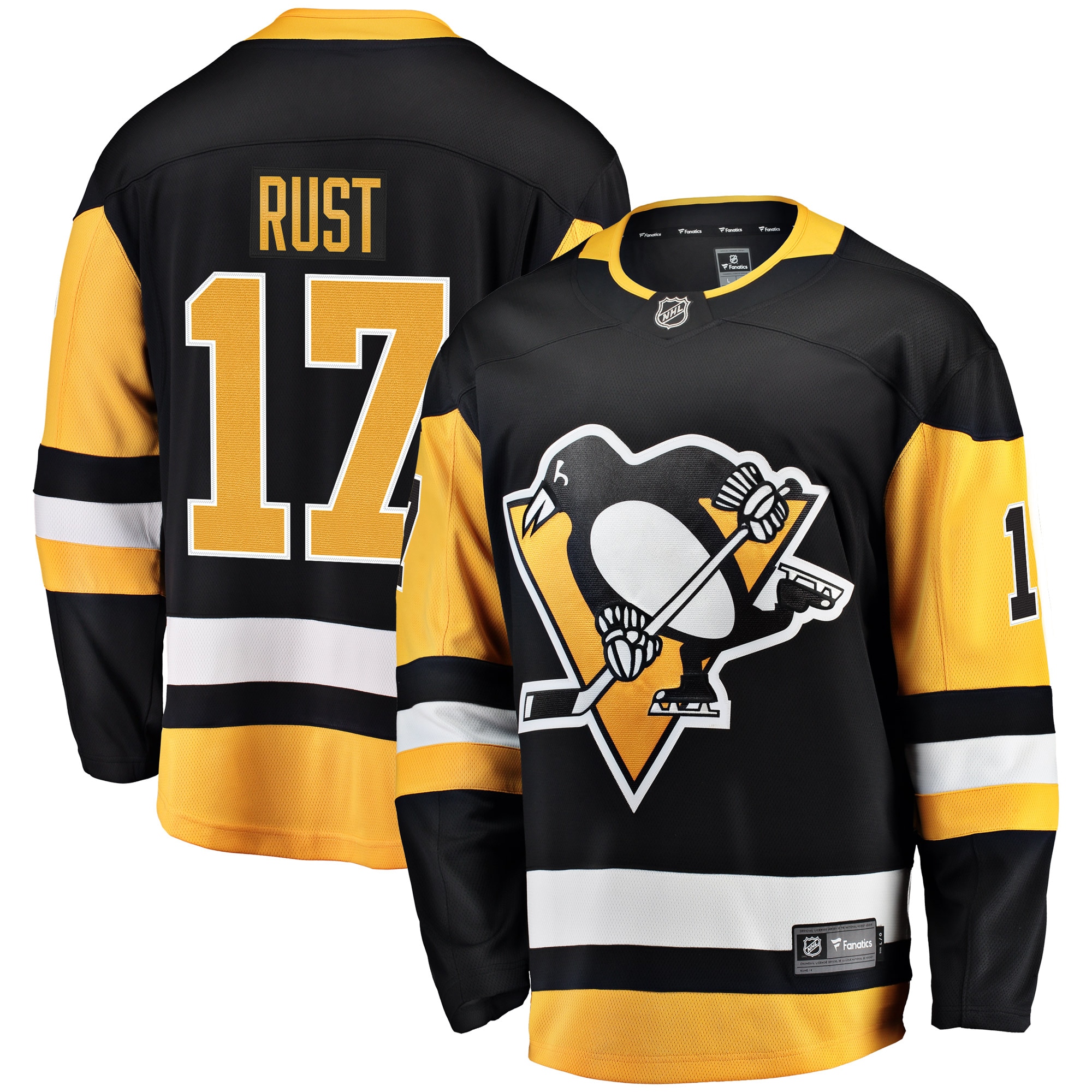 Bryan Rust Pittsburgh Penguins Branded Home Breakaway Player Jersey – Black