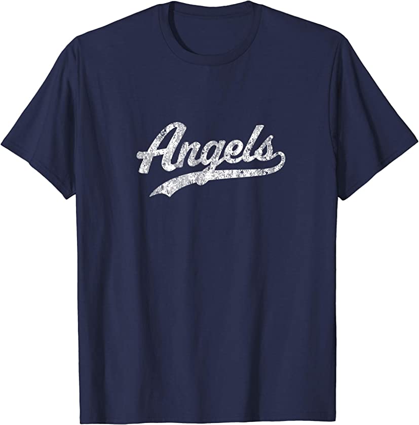 Angels T Shirt Vintage Sports Name Tee Design