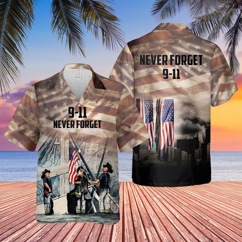 Usa Never Forget For Man And Woman Print Short Sleeve Hawaii Shirt Ha33992