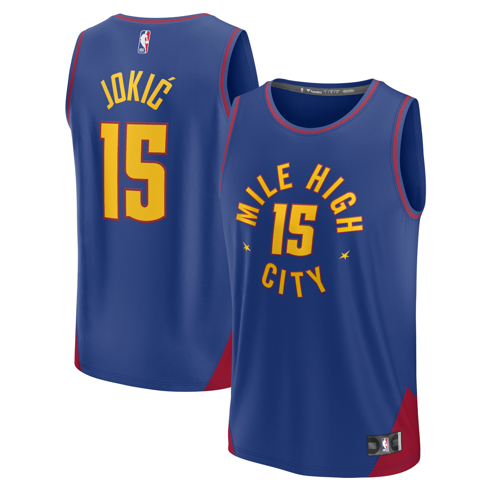 Nikola Jokic Denver Nuggets Branded Youth Fast Break Player Jersey – Statement Edition – Blue