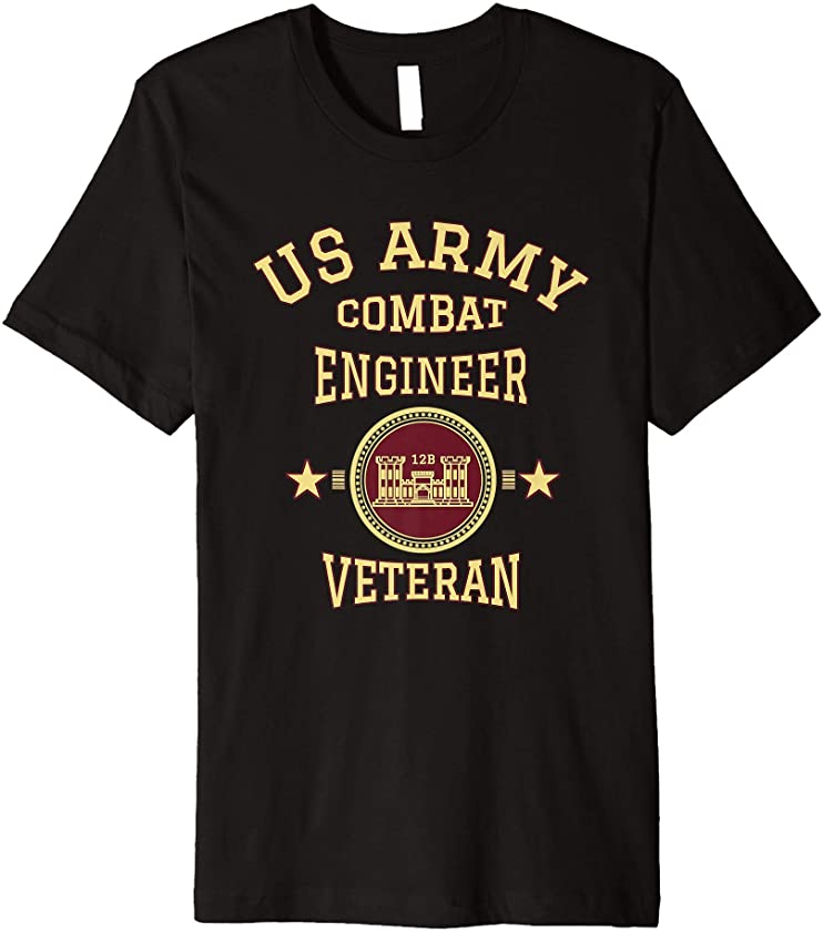 Army Combat Engineer Veteran Essayons Military Vintage Gift Premium T-Shirt