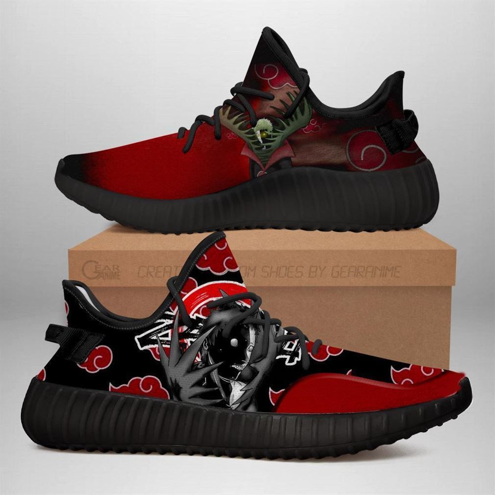 Akatsuki Zetsu Yz Naruto Anime Yeezy Black Shoes Sport Sneakers – Yeezy Shoes