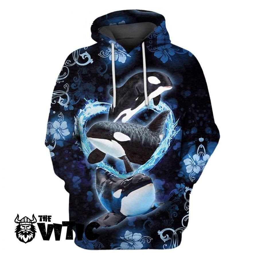 3D Printed Killer Whale Hoodie Hd01157