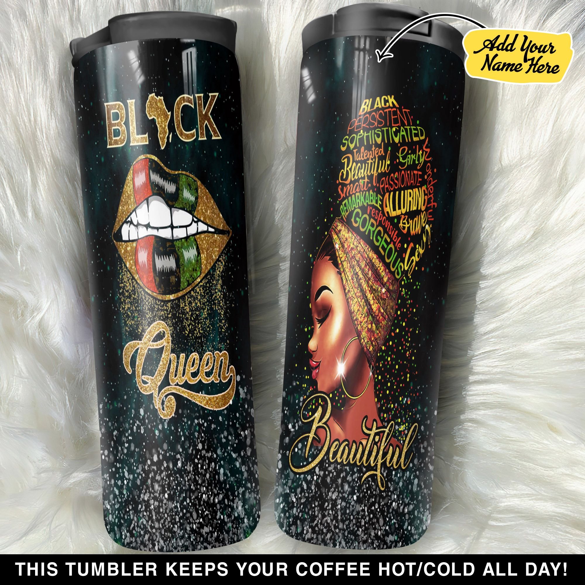 Personalized Black Queen Beautiful GS1704159OD Stainless Steel Worldmark Tumbler