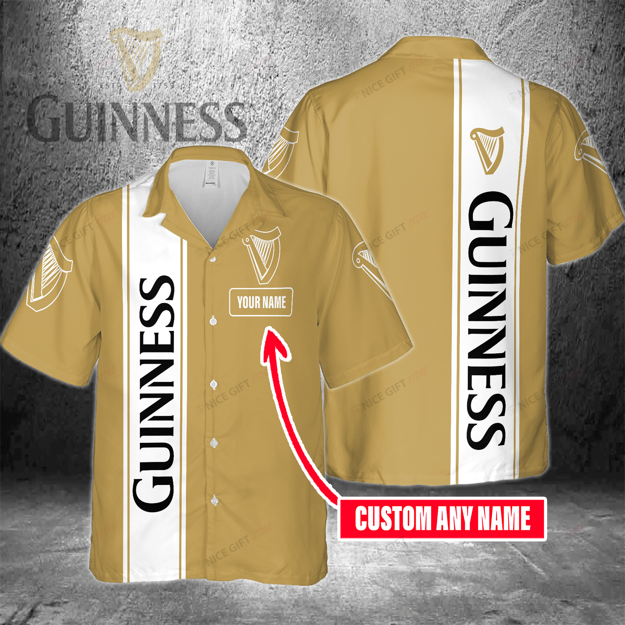 Guinness Custom Name Hawaiian Shirt 3Hs-F4X5