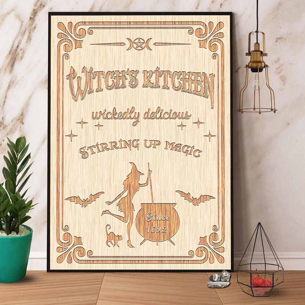 Witch’S Kitchen Wickedly Delicious Halloween Canvas Poster Wall Art