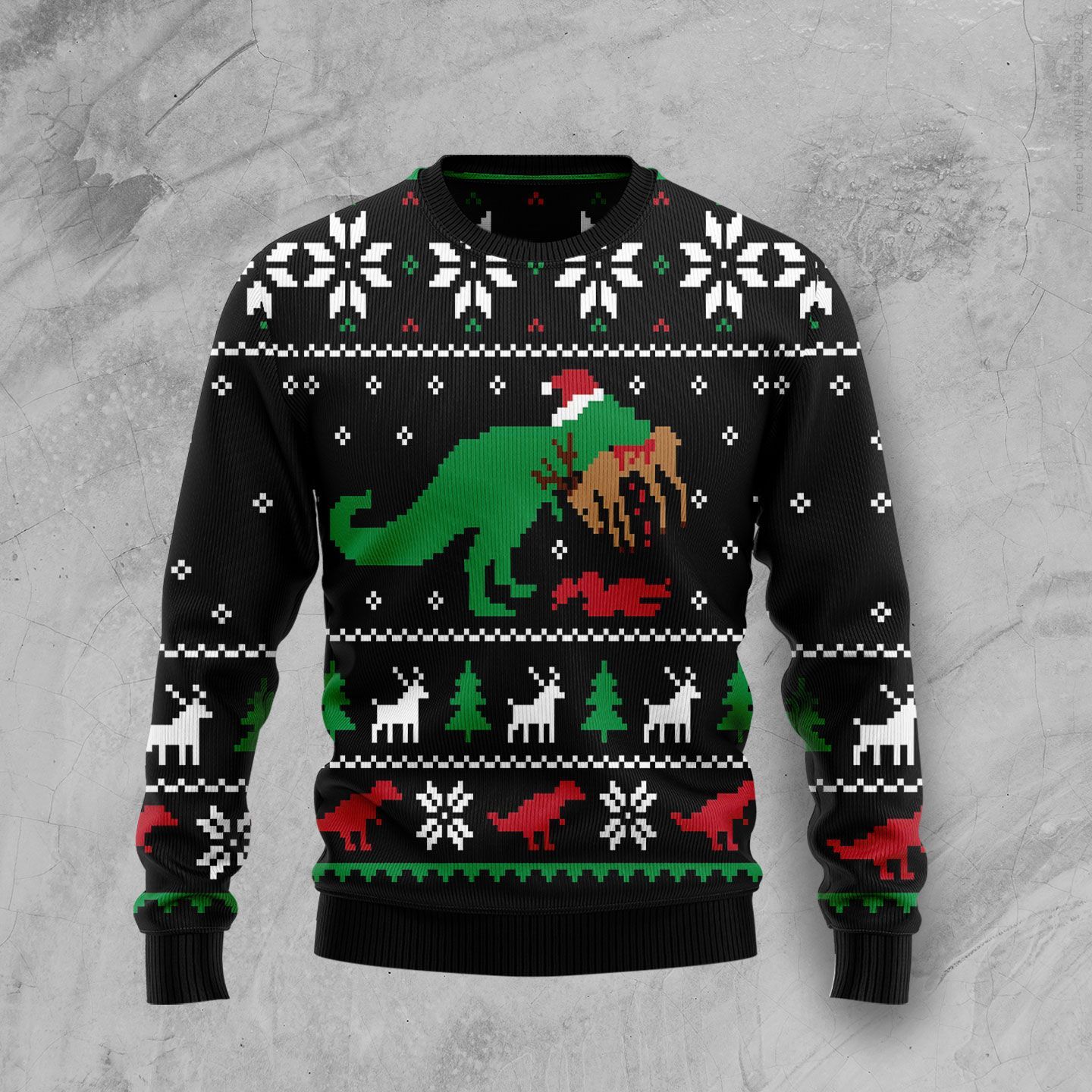 T-Rex Christmas Ugly Sweater