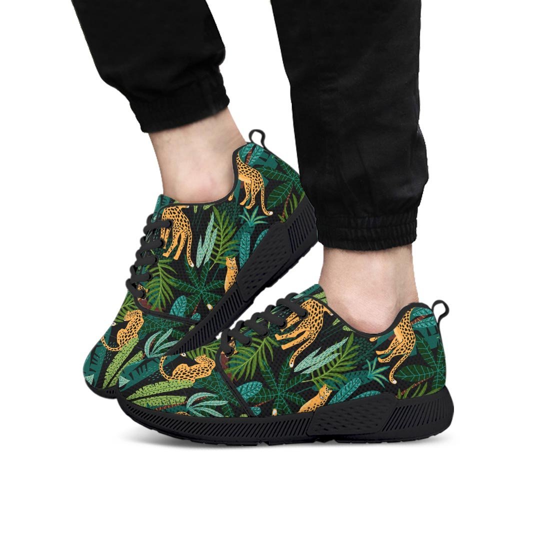 Tropical Leopard Hawaiian Print Men’S Athletic Shoes