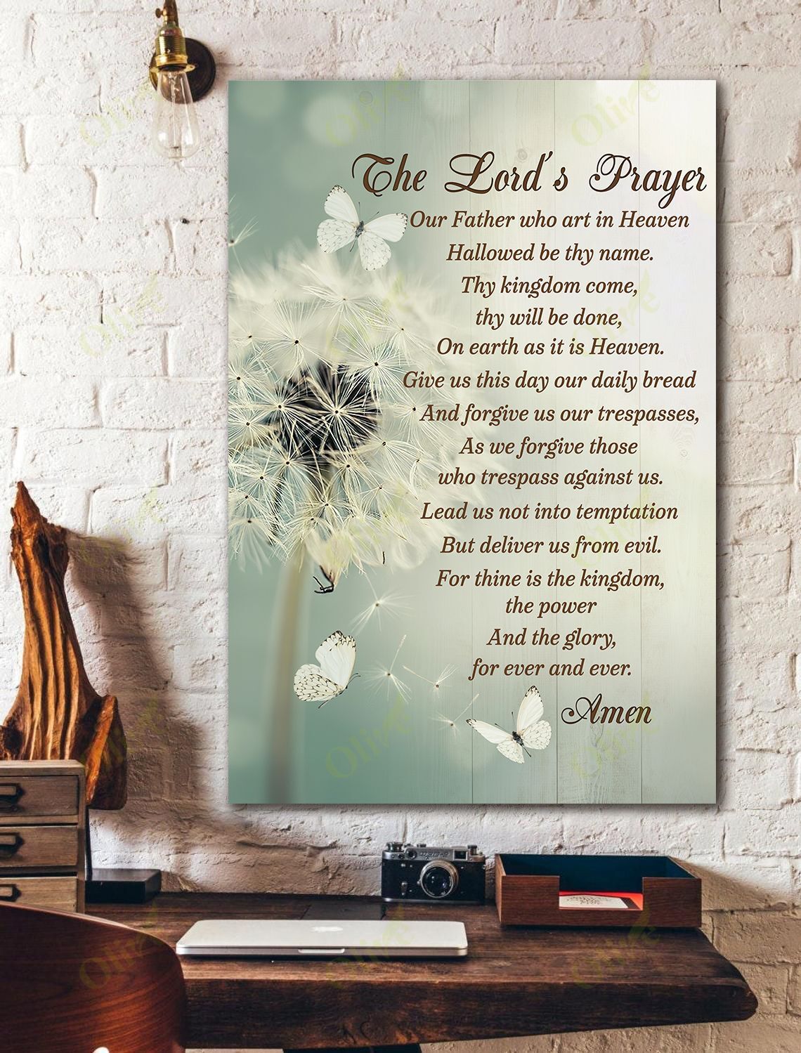 The Lord’s Prayer Poster Canvas Home Decor Gifts For Mother Day Grandma