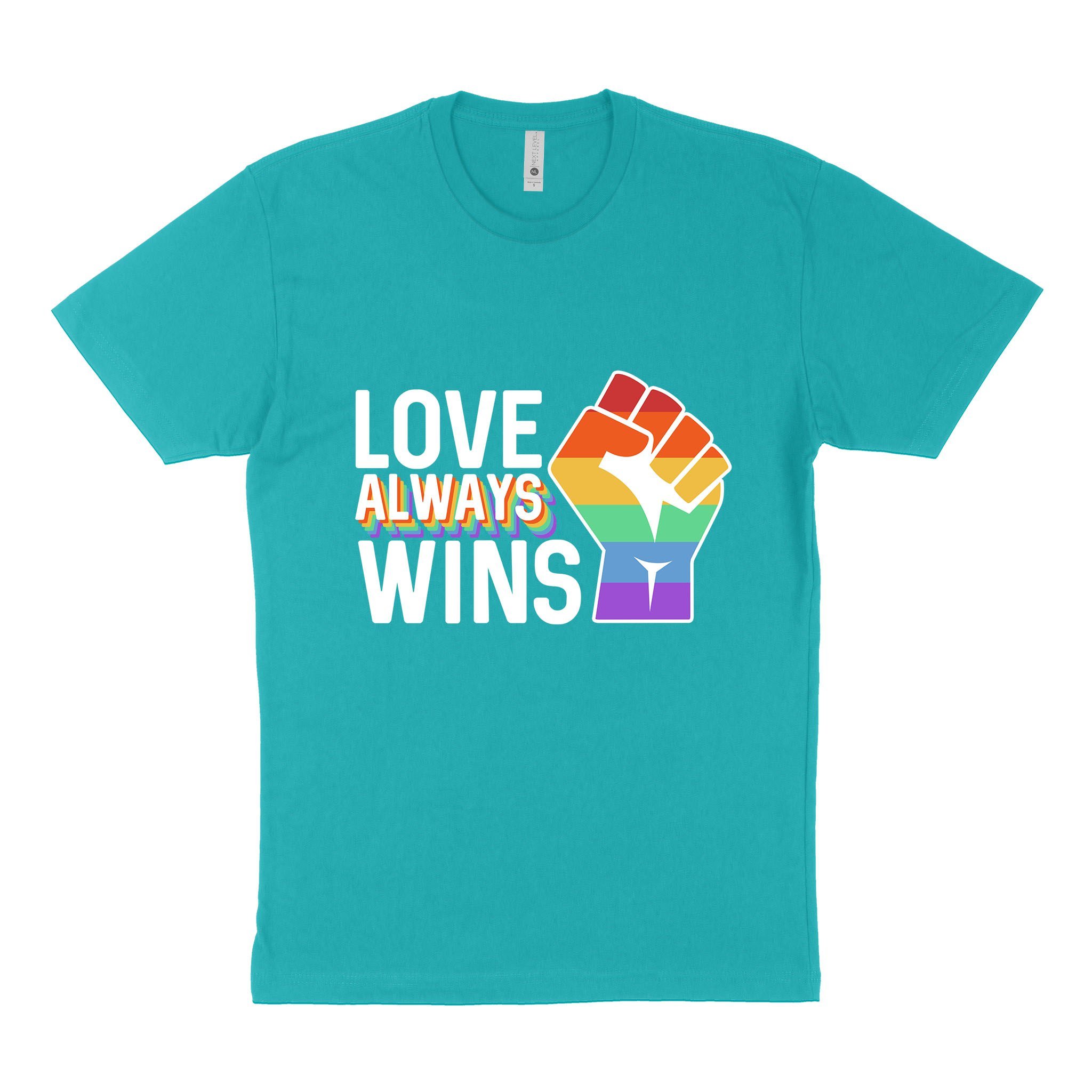 LGBT Unisex’s Graphic Tees, LGBT Fashion Designs, Graphic Unisex T-Shirt, Husband Wife Personalized Gifts, Love Always Wins Next Level 3600 Unisex T-Shirt