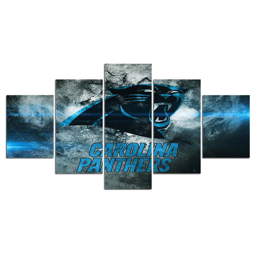 Carolina Panthers Wall Art Soil Cracks Canvas Print