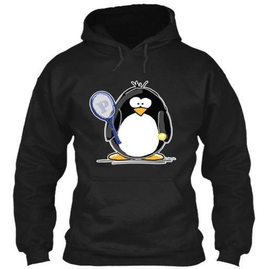 Cute Tennis Penguin Gildan Hoodie Sweatshirt