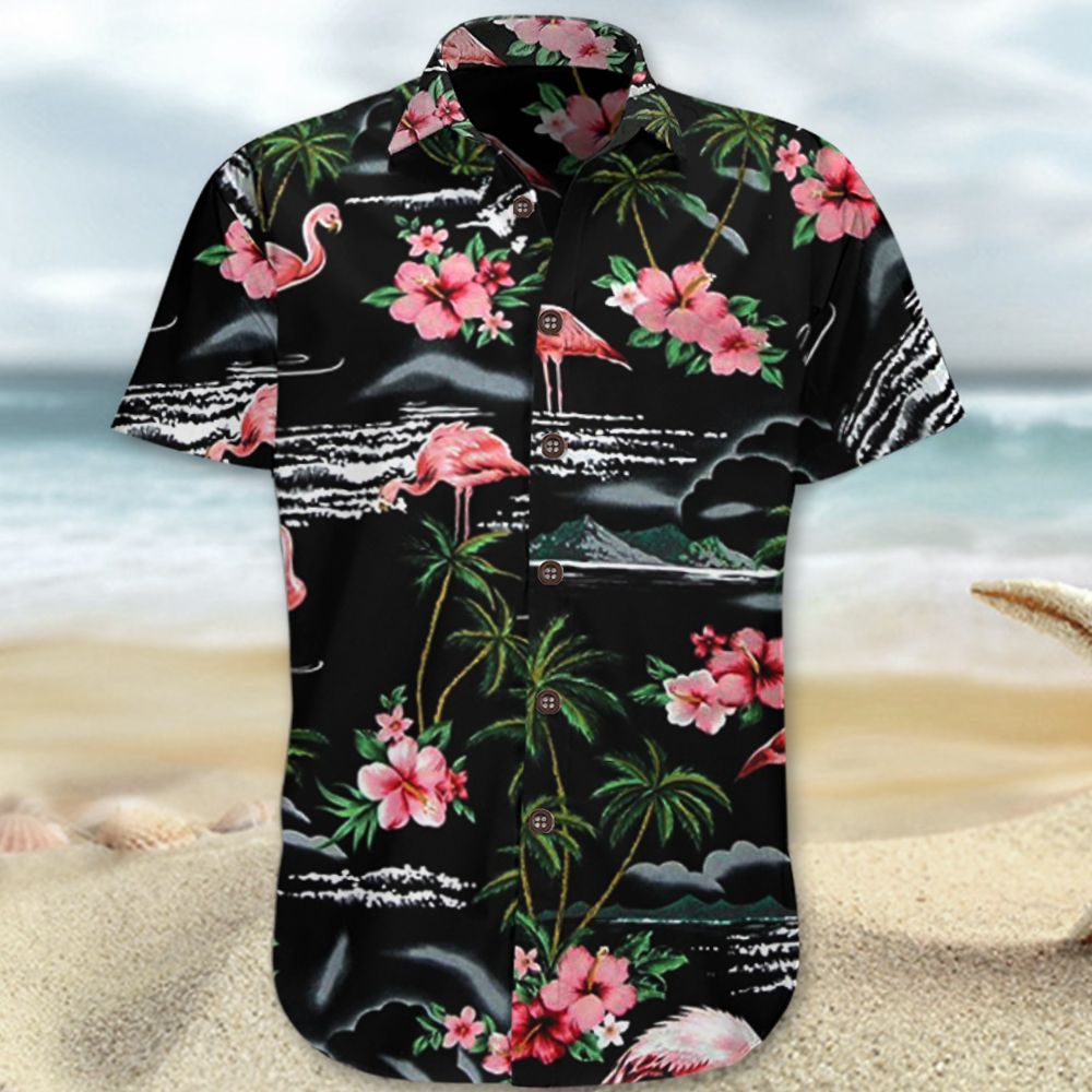 Flamingo Tropical Hibiscus Hawaiian Shirt Summer Beach Clothes Gift For Brother Ha27668