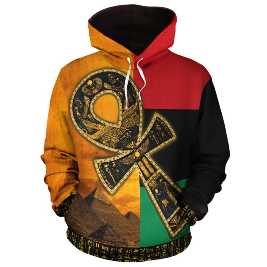 Egyptian Ankh Half All-Over Hoodie