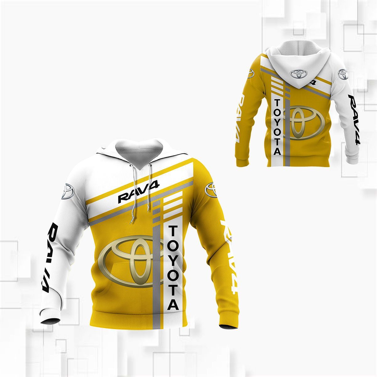3D All Over Printed Toyota RAV4 NQP-HT Shirts Ver 1 (Yellow)