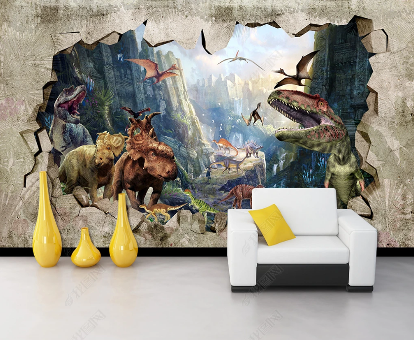 3D Dinosaur Jurassic Park Wall Mural Wallpaper Lqh 217